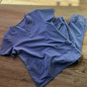 Mandala scrub set ceil blue